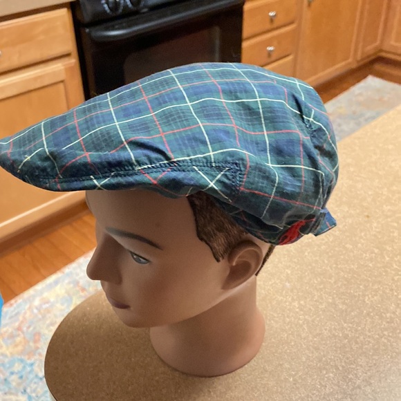 Vintage Polo Ralph Lauren Logo Plaid Newsboy Cap - Picture 3 of 11
